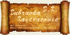 Dubravka Kastratović vizit kartica